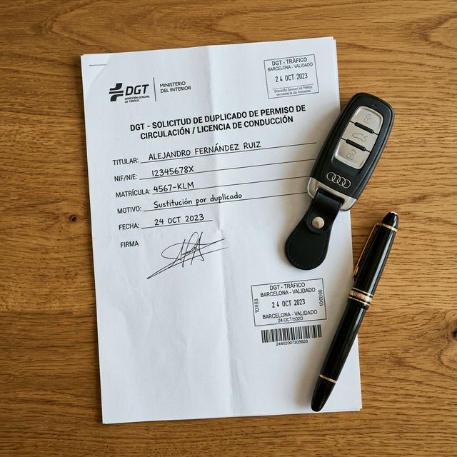 Gestión de duplicados de documentación de vehículos